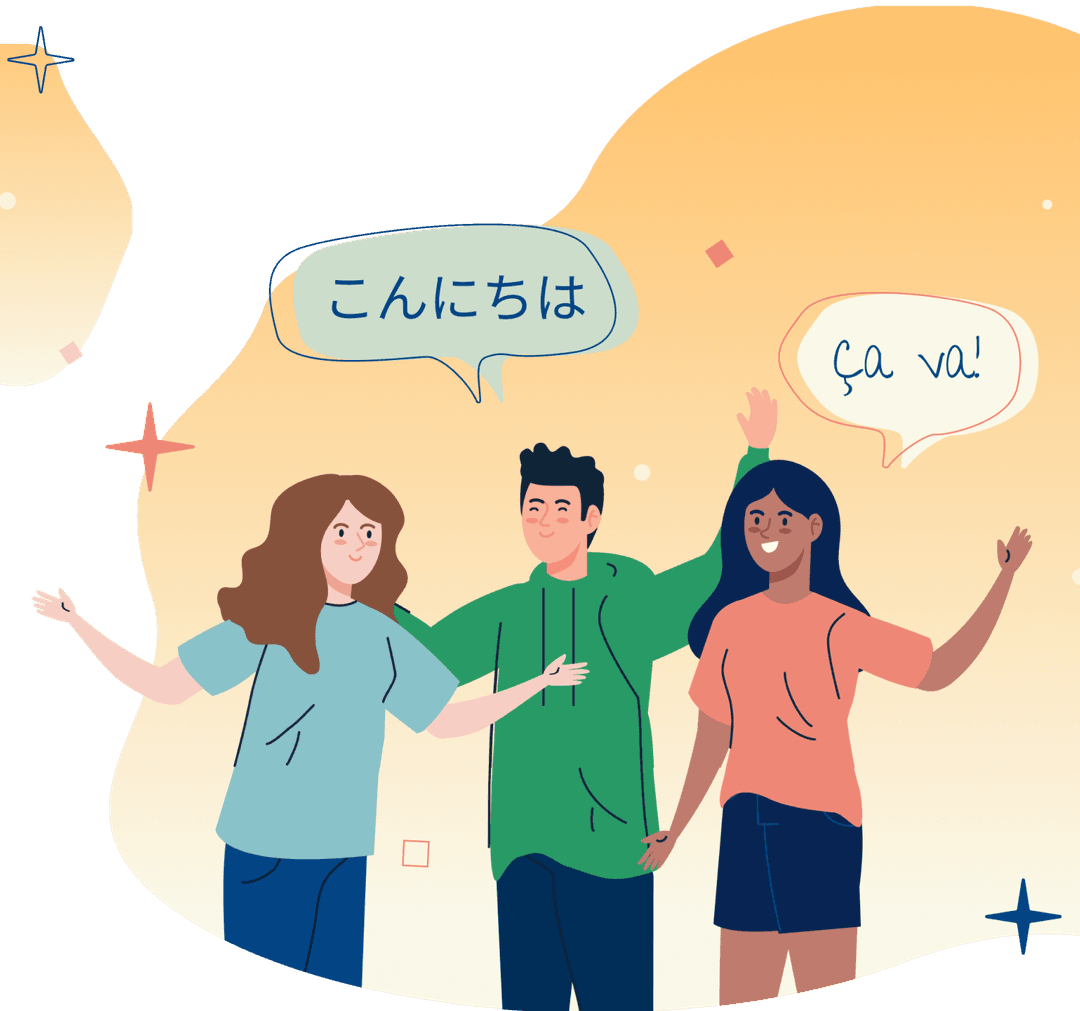 Foreign Language culture illustration